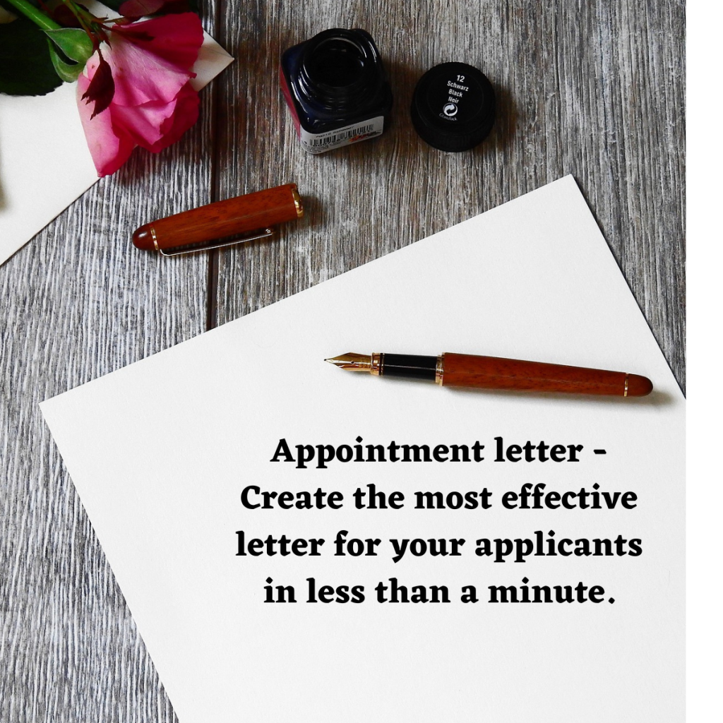 Appointment letter